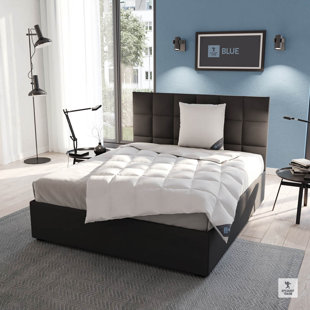 Daunenbettdecke Spessarttraum Blue, 60% Daunen 40% Federn, (medium), Bezug: 100% Baumwolle