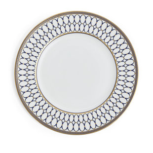 WEDGWOOD Renaissance White/Gold/Blue 10.7" Dinner Plate