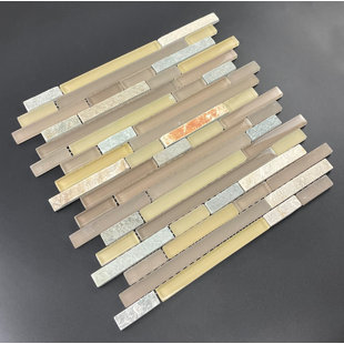 ES STONE Metal and Glass Linear Mosaic Tile