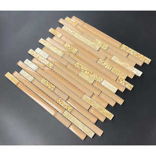 ES STONE Glass and Marble Linear Mosaic Tile