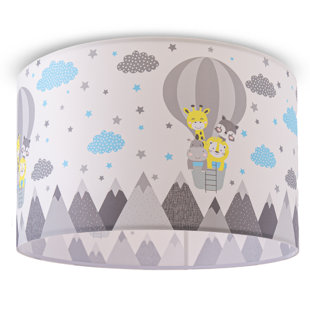 ZOOMIE KIDS Brax Fabric Flush Ceiling Light