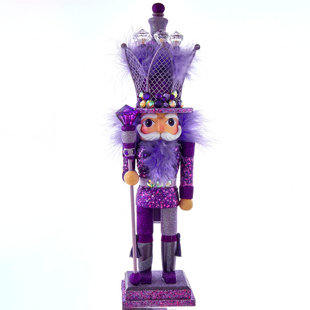 KURT ADLER Hollywood Purple King Nutcracker