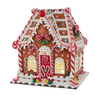 KURT ADLER Gingerbread House with LED Light and Timer