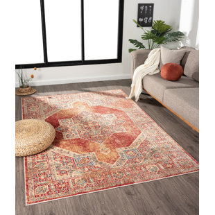 MDA RUG IMPORTS Heriz Collection Southwestern Medallion Red Area Rug