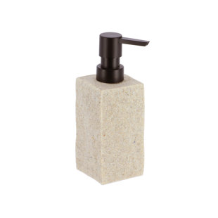 EVIDECO Stone Bath Square Resin Hand Soap & Lotion Dispenser