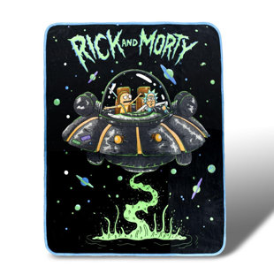 FRANCO MANUFACTURING CO Rick And Morty Fresh Start Fleece Throw Blanket 45 X 60 Inches