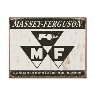 DESPERATE ENTERPRISES Massey Ferguson Logo Metal Sign