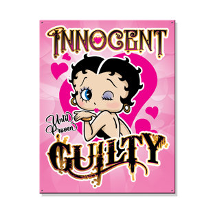 DESPERATE ENTERPRISES Betty Boop Guilty On Metal Graphic Art