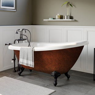 CAMBRIDGE PLUMBING 61" x 28" Clawfoot Soaking Bathtub