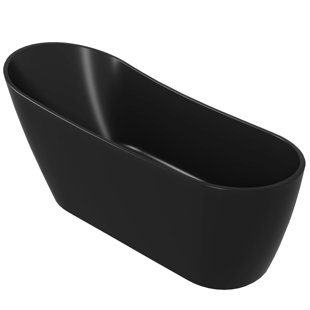 AKDY 66.9'' x 28.7'' Freestanding Soaking Fiberglass Bathtub