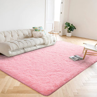 ROSDORF PARK Summerdale Shag Pink Area Rug
