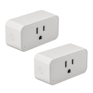 Simply Conserve Smart Socket SS-15A1-WiFi-BLE-2PK, 15A 120-Volt Smart Outlet Plug with WiFi, BLE, Hubless Use, and Simply Conserve App, Compatible with Amazon Alexa and Google Home, 2-Pack (Set of 2)