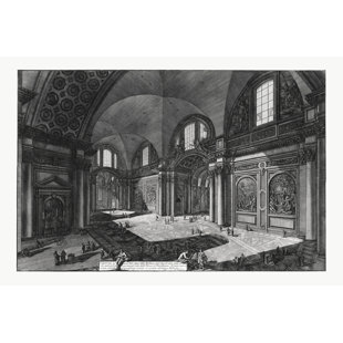 ASTORIA GRAND Veduta Interna Della Chiesa Madonna by Piranesi - Wrapped Canvas Art Prints