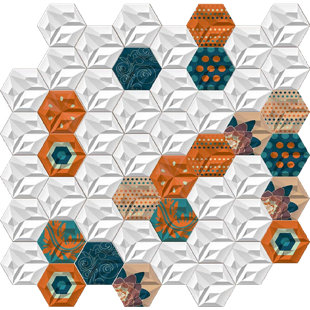 VIRIDIAN MEADOWS 6" x 7" Ceramic Patterned Wall Tile