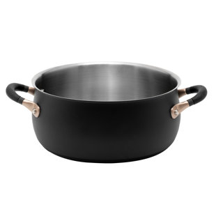 Meyer Meyer Accent Stainless Steel 5 Quarts Stainless Steel Round Dutch Oven