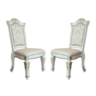 ROSDORF PARK Hadis Upholstered Side Chair in Antique Pearl (Set of 2) (Set of 2)