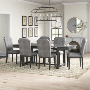 LAUREL FOUNDRY MODERN FARMHOUSE® Stoneburner Extendable Trestle Dining Set