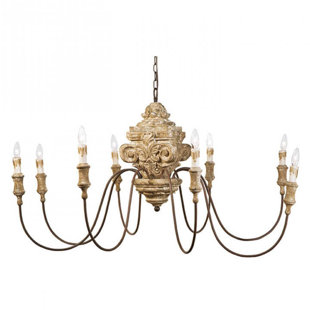 REGINA ANDREW Wood Carved Chandelier