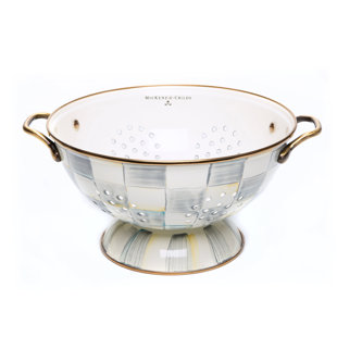 MACKENZIE-CHILDS Sterling Check® Colander