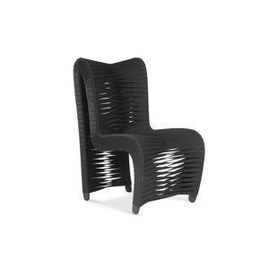 PHILLIPS COLLECTION Seat Belt Dining Chair High Back Black
