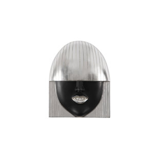 PHILLIPS COLLECTION Fashion Faces Wall Art Large Smile Silver/Black Leaf