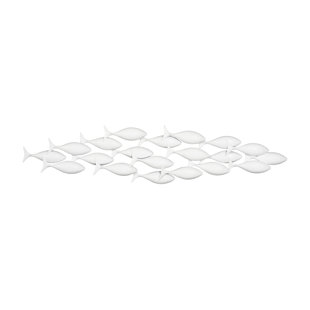 PHILLIPS COLLECTION School Of Fish Wall Decor In Matte White