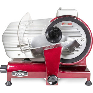 KWS KITCHENWARE STATION KWS Commercial 320W 10 Electric Meat Slicer With Non-Sticky Polytetrafluoroethylene Blade (ETL, NSF Certified)