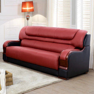 CHANGHE TRADING INC Astral 75" Genuine Leather Sofa