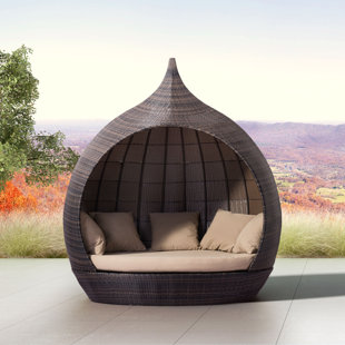 ZUO HOSPITALITY 85.4'' Wicker Outdoor Patio Daybed