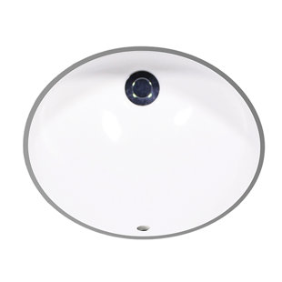 Icera Malibu 17.375'' White Vitreous China Oval Undermount Bathroom Sink with Overflow
