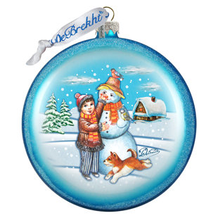 G DEBREKHT Holiday Splendor Glass Ball Ornament