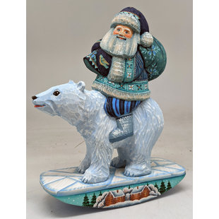 G DEBREKHT Masterpiece Christmas Polar Bear Figurines & Collectibles