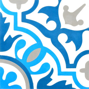 MOROCCAN CRAFT MASTERS 8" x 8" Cement Patterned Wall & Floor Tile