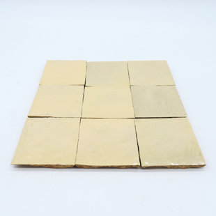 MOROCCAN CRAFT MASTERS 4" x 4" Terra Cotta Grid Singular Wall & Floor Tile