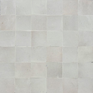 MOROCCAN CRAFT MASTERS 12" x 12" Terra Cotta Grid Mosaic Wall & Floor Tile