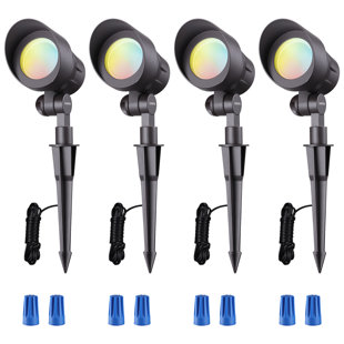 LEDVANS Caleo LED Pathway Light 3 Color Temperature Selectable Metal Landscape Light for Patio Garden Yard (Set of 4)