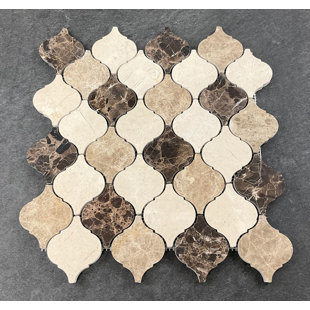 ES STONE 2.5" x 3" Marble Arabesque Mosaic Wall & Floor Tile