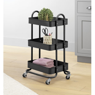 WHITMOR, INC 17.05'' W Metal Shelving Unit with Wheels