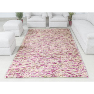 TUFTY HOME Handmade Flatweave Jute/Sisal Pink Rug