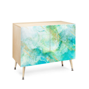 DENY DESIGNS Iveta Abolina Winter Marble II 2 Door Credenza Cabinet