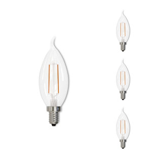 BULBRITE INDUSTRIES 25 Watt Equivalent CA10 E12/Candelabra Dimmable 2700K LED Bulb (Set of 4)