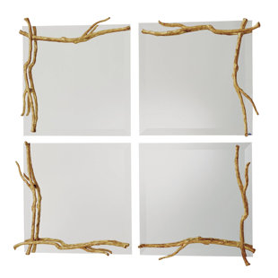 GLOBAL VIEWS Twig Mirror-Gold Leaf-Sm