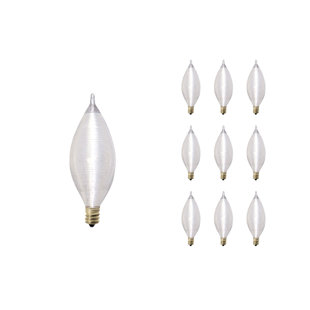 BULBRITE INDUSTRIES 40 Watt C11 E12/Candelabra Dimmable Incandescent Bulb (Set of 10)