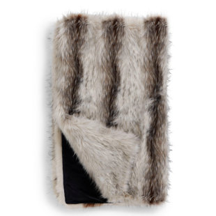 DONNA SALYER'S FABULOUS-FURS Limited Edition Faux Fur Throw Clouded Fox