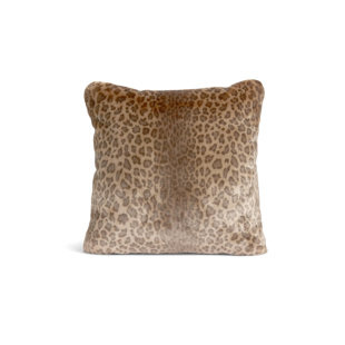 DONNA SALYER'S FABULOUS-FURS Signature Series Faux Fur Pillow Vintage Leopard