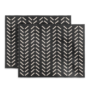 DENY DESIGNS Cotton Chevron Rectangle Placemat (Set of 4)