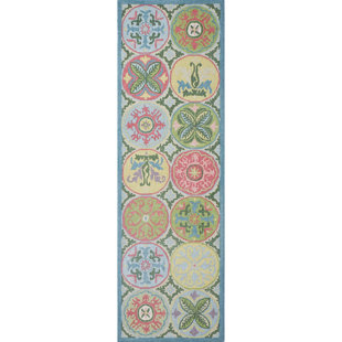COMPANYC Mosaic Tiles Handmade Hand Tufted Wool Pastel Rug
