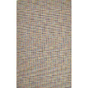 COMPANYC Tweedy Handmade Hand Tufted Wool Orange/Blue/Green Rug