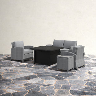 KELLY CLARKSON HOME Elijah 5 - Person Outdoor Seating Group with Cushions