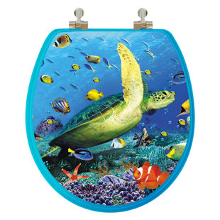Topseat 3D Ocean Series Turtle Round Toilet Seat
